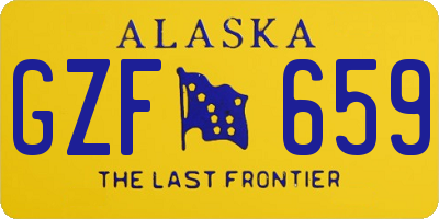 AK license plate GZF659
