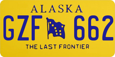 AK license plate GZF662