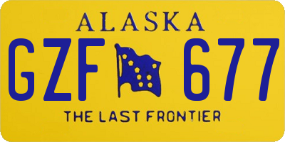 AK license plate GZF677