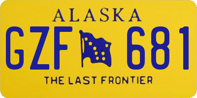 AK license plate GZF681