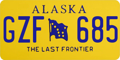 AK license plate GZF685