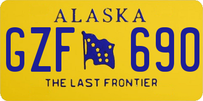 AK license plate GZF690