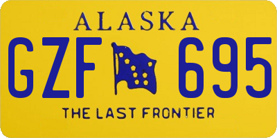 AK license plate GZF695