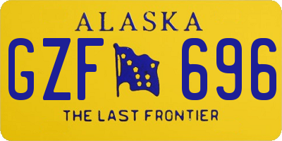 AK license plate GZF696