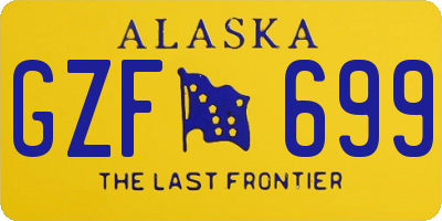 AK license plate GZF699