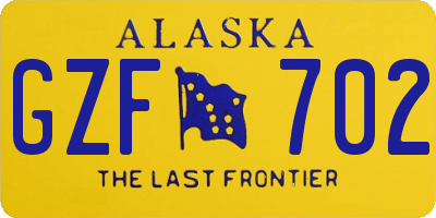 AK license plate GZF702