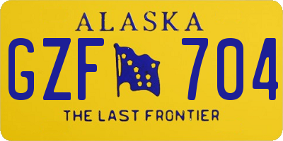 AK license plate GZF704