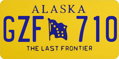 AK license plate GZF710