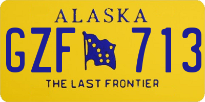 AK license plate GZF713