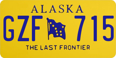 AK license plate GZF715