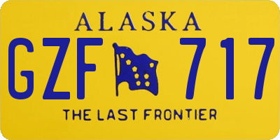 AK license plate GZF717