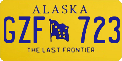 AK license plate GZF723