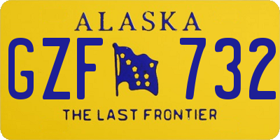 AK license plate GZF732