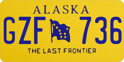 AK license plate GZF736