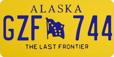 AK license plate GZF744