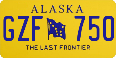 AK license plate GZF750
