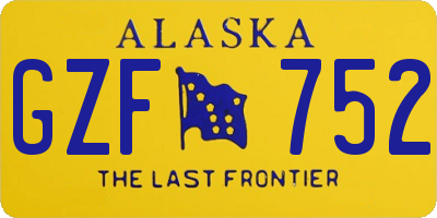 AK license plate GZF752