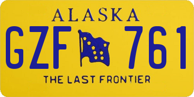 AK license plate GZF761
