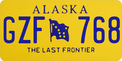 AK license plate GZF768