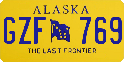 AK license plate GZF769