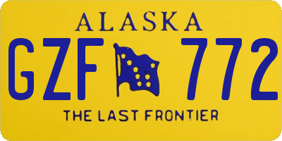AK license plate GZF772