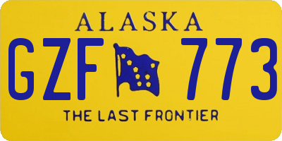 AK license plate GZF773