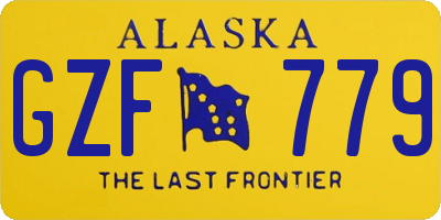 AK license plate GZF779