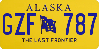 AK license plate GZF787