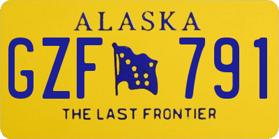AK license plate GZF791