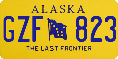 AK license plate GZF823