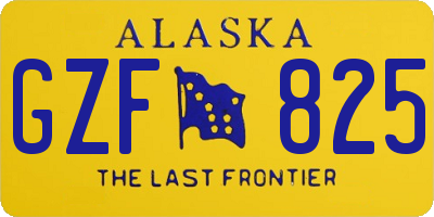 AK license plate GZF825