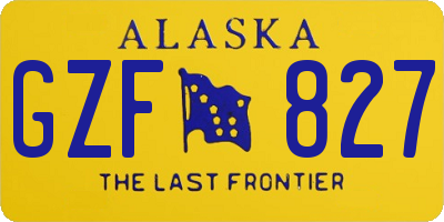 AK license plate GZF827