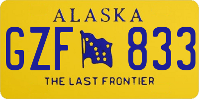 AK license plate GZF833