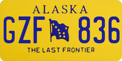 AK license plate GZF836