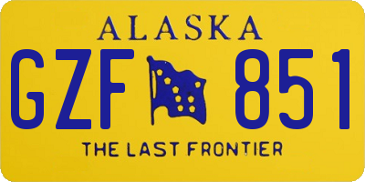 AK license plate GZF851