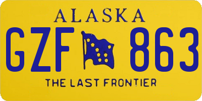 AK license plate GZF863