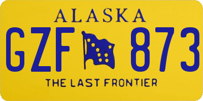 AK license plate GZF873