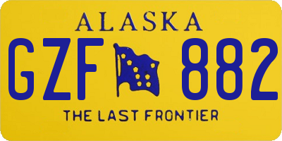 AK license plate GZF882