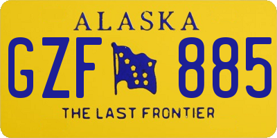 AK license plate GZF885