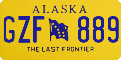 AK license plate GZF889