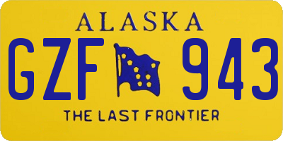 AK license plate GZF943