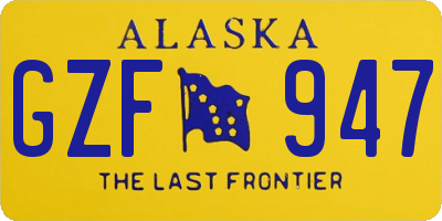 AK license plate GZF947