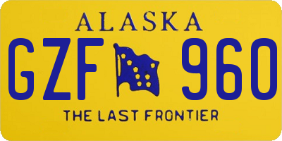 AK license plate GZF960