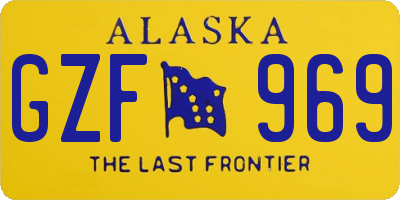 AK license plate GZF969