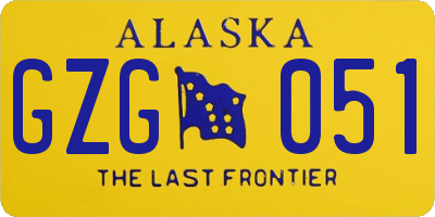 AK license plate GZG051