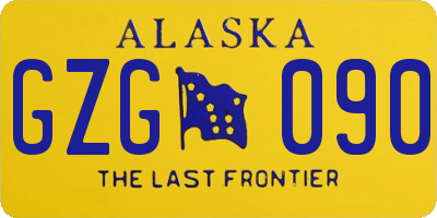 AK license plate GZG090