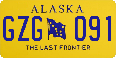 AK license plate GZG091