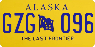 AK license plate GZG096