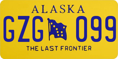 AK license plate GZG099