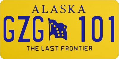 AK license plate GZG101